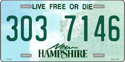 NH license plate 3037146