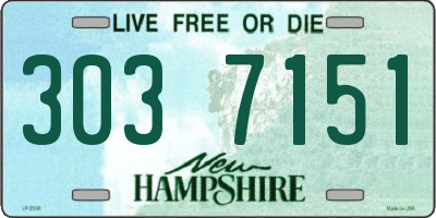 NH license plate 3037151