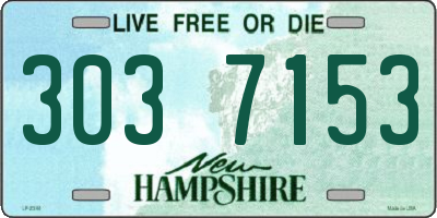 NH license plate 3037153
