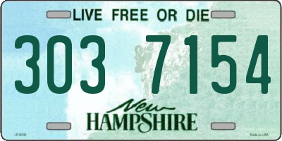 NH license plate 3037154