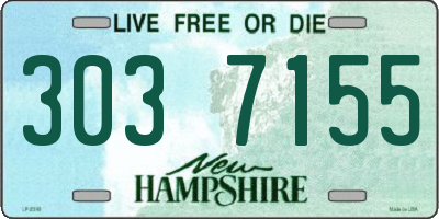 NH license plate 3037155