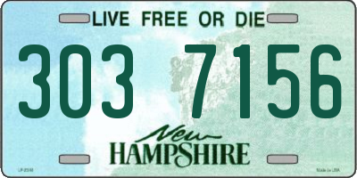 NH license plate 3037156