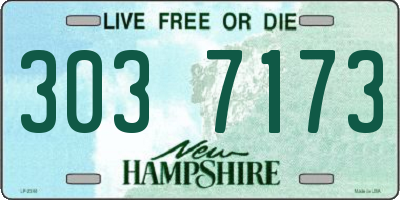 NH license plate 3037173