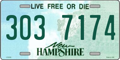NH license plate 3037174