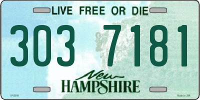 NH license plate 3037181