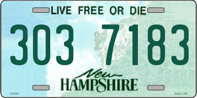 NH license plate 3037183