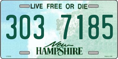 NH license plate 3037185