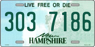 NH license plate 3037186