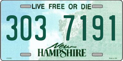 NH license plate 3037191