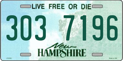 NH license plate 3037196