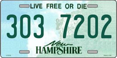 NH license plate 3037202