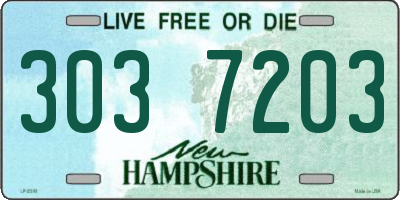 NH license plate 3037203