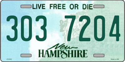 NH license plate 3037204