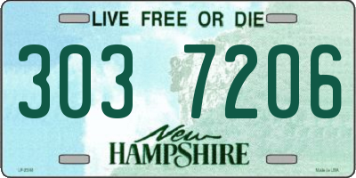 NH license plate 3037206