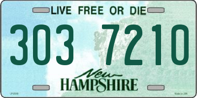 NH license plate 3037210
