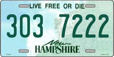 NH license plate 3037222