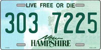NH license plate 3037225