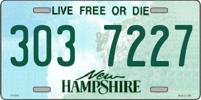 NH license plate 3037227