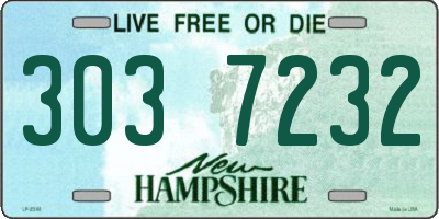NH license plate 3037232