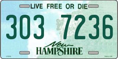 NH license plate 3037236