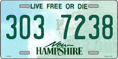 NH license plate 3037238