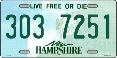 NH license plate 3037251