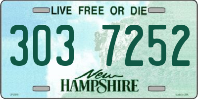 NH license plate 3037252