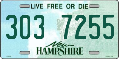 NH license plate 3037255