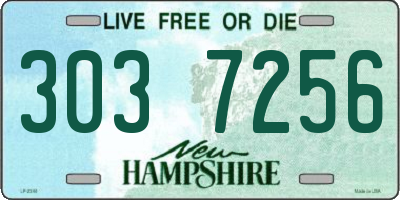 NH license plate 3037256