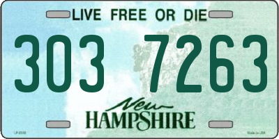 NH license plate 3037263