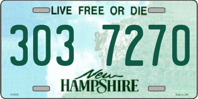 NH license plate 3037270