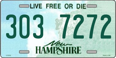 NH license plate 3037272