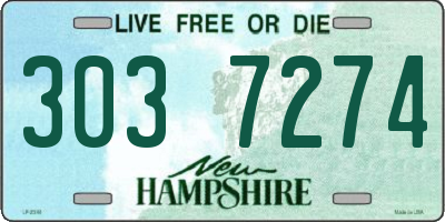 NH license plate 3037274
