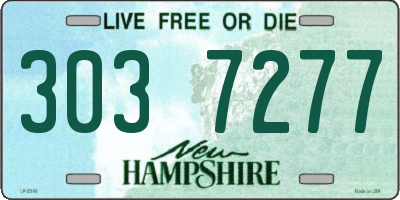 NH license plate 3037277
