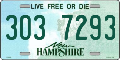 NH license plate 3037293