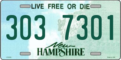 NH license plate 3037301