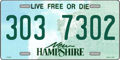 NH license plate 3037302