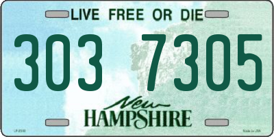 NH license plate 3037305