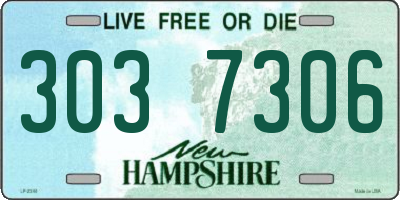 NH license plate 3037306