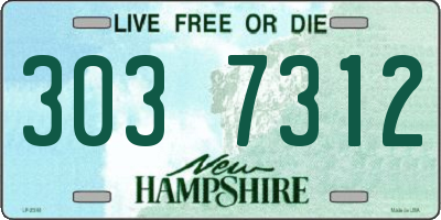 NH license plate 3037312