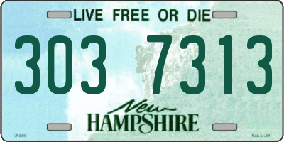 NH license plate 3037313