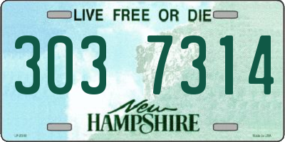 NH license plate 3037314
