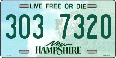 NH license plate 3037320