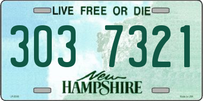 NH license plate 3037321