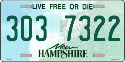 NH license plate 3037322