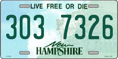 NH license plate 3037326