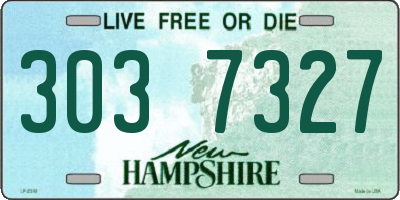 NH license plate 3037327