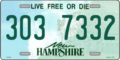 NH license plate 3037332