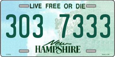 NH license plate 3037333