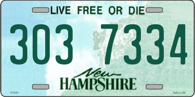 NH license plate 3037334